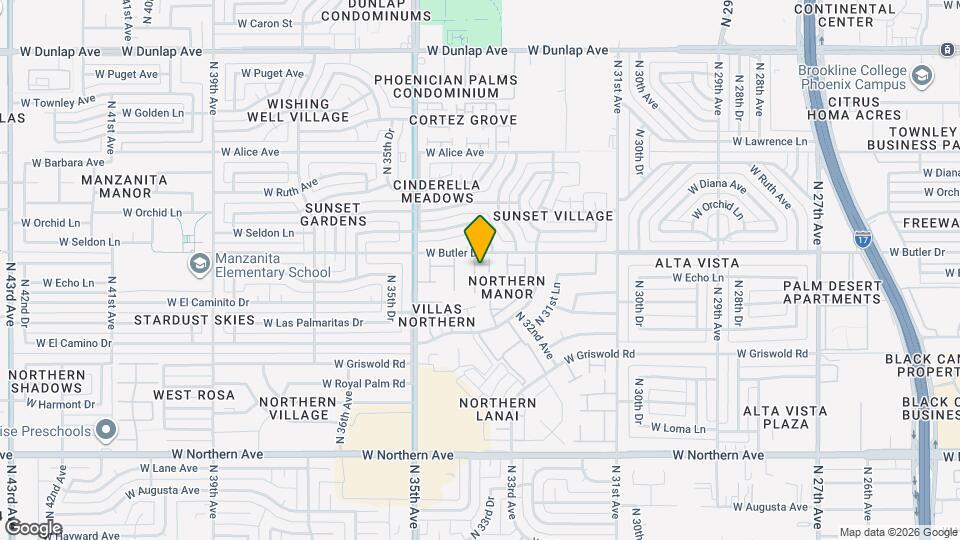 3309 W Echo Ln Map and Location Details