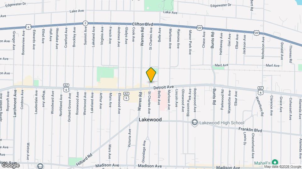 14650 Detroit Ave, Unit 705 Map and Location Details