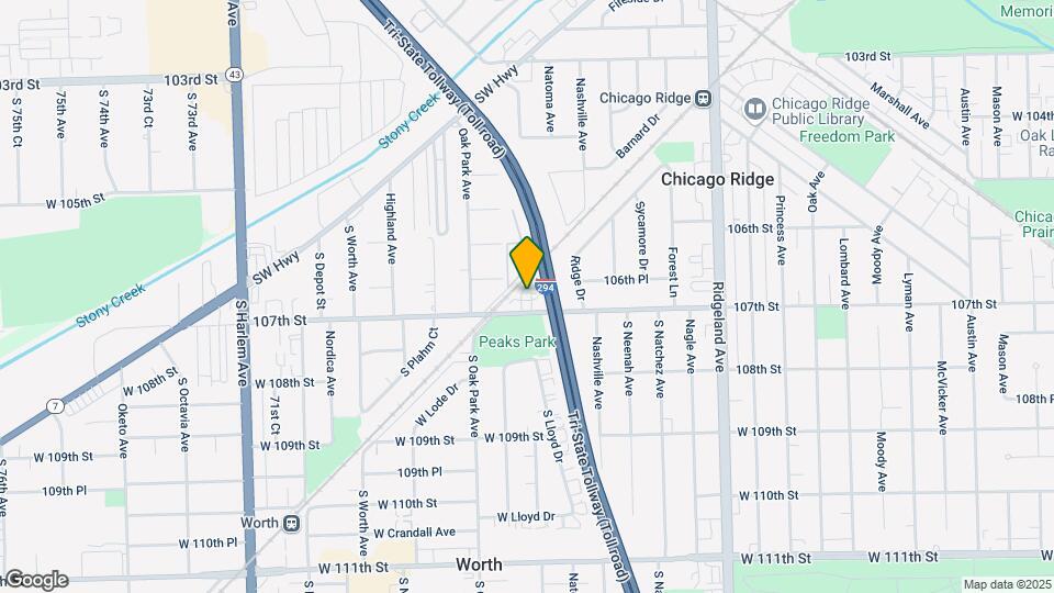 6718 W 107th St Map and Location Details