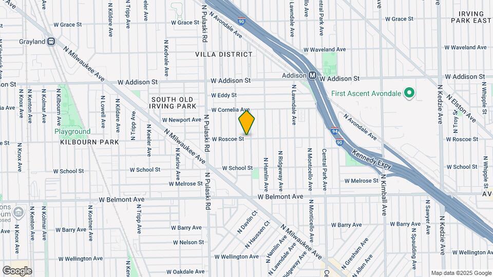 3848 W Roscoe St Map and Location Details
