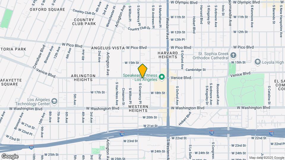 1604 S Gramercy Pl Map and Location Details
