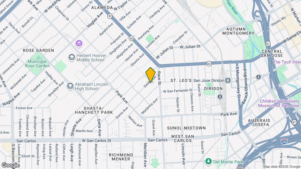 1214 Sierra Ave Map and Location Details