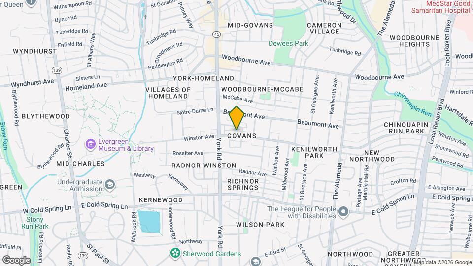 532 Winston Ave Map and Location Details