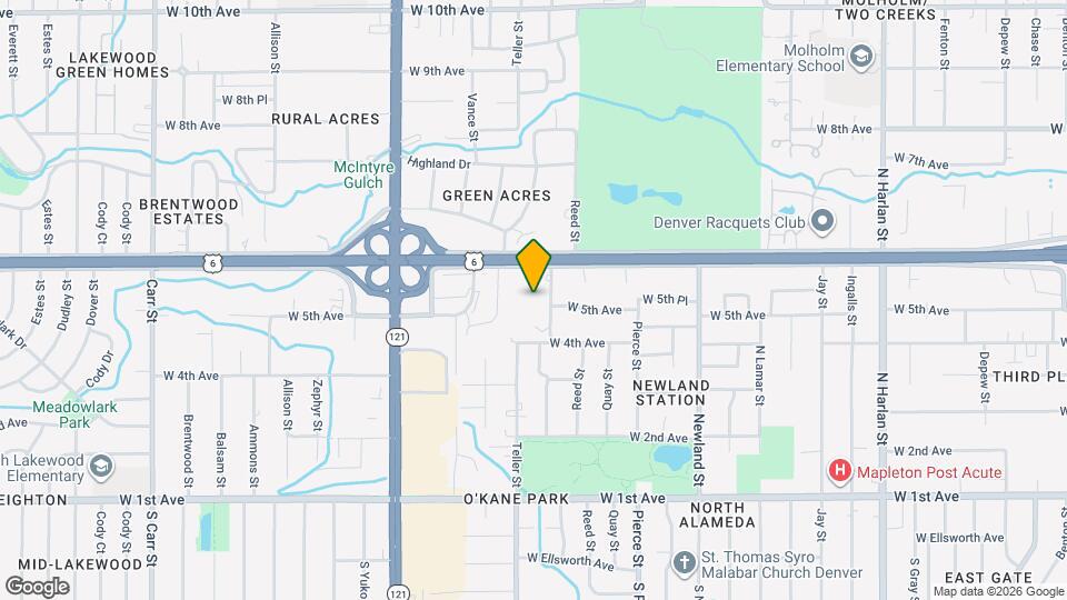 555 Saulsbury St, Unit 2-202 Map and Location Details