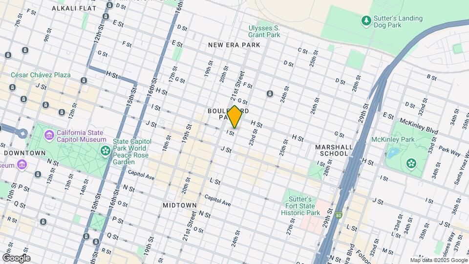 2125 I St Mapa y Detalles de la Ubicación