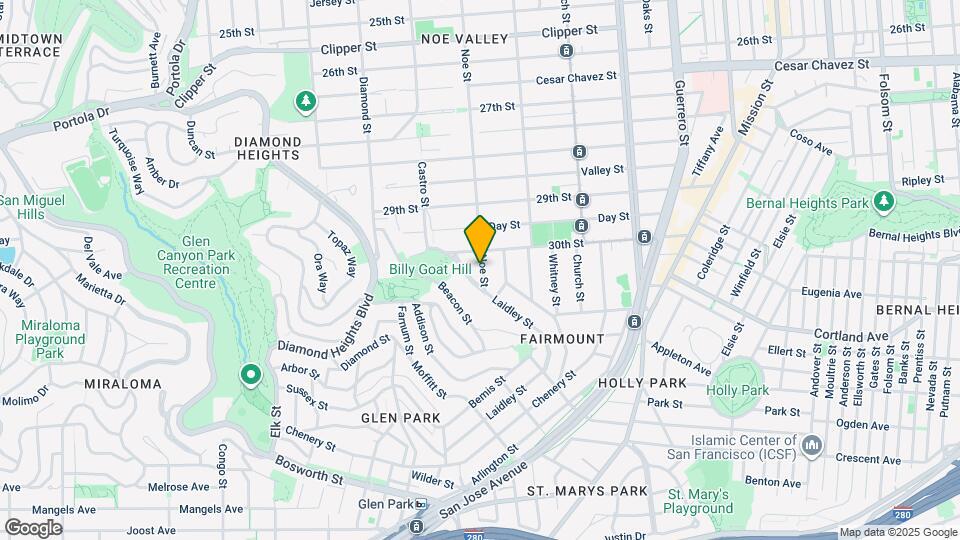 1736 Noe St Map and Location Details