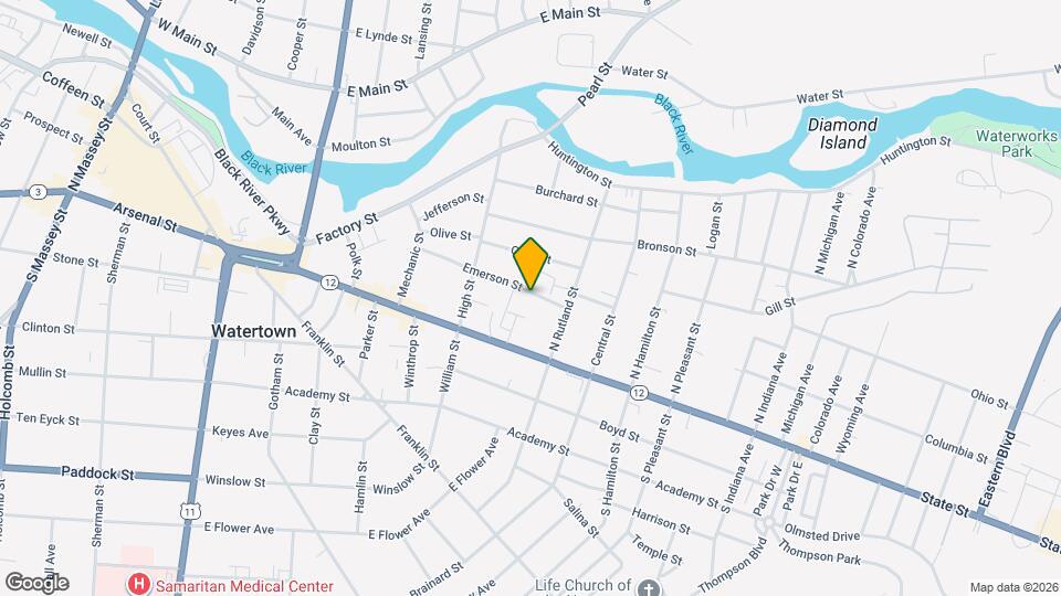 650 Emerson St Map and Location Details