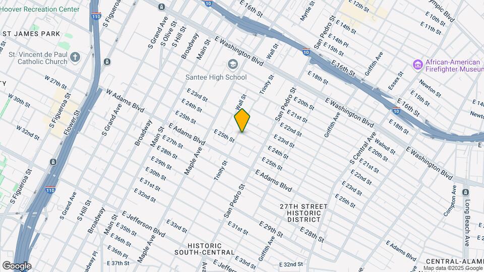 610 E 24th St Map and Location Details