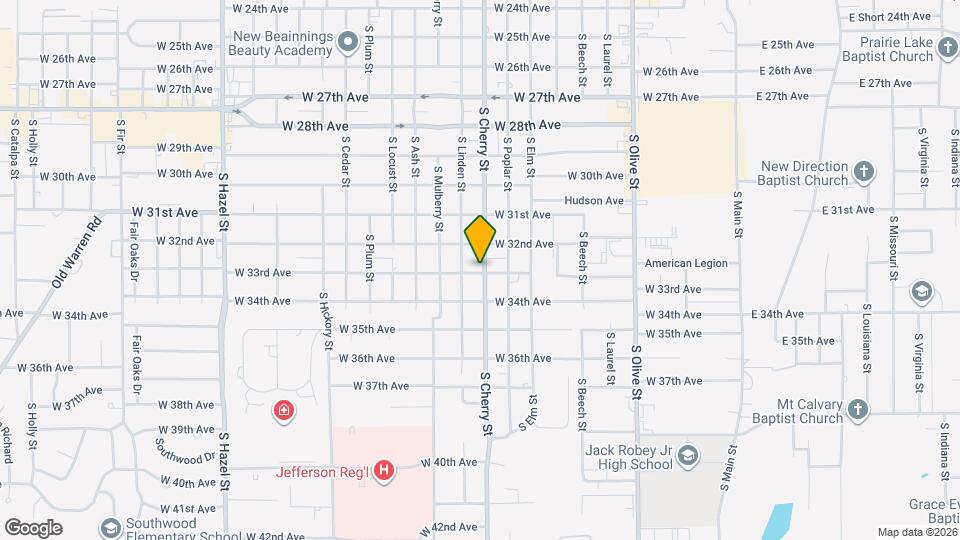 1113 W 33rd Ave Map and Location Details