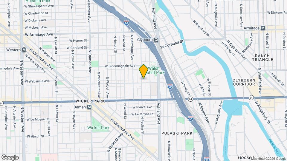 1654 W Wabansia Ave, Unit 2 Mapa y Detalles de la Ubicación