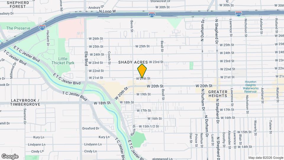 1222 W 21st St Map and Location Details