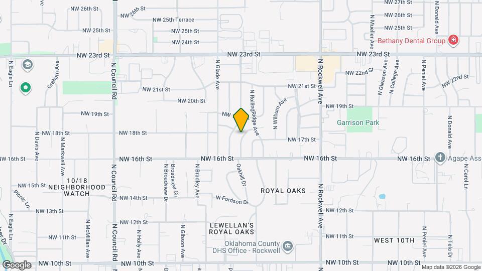 1809 N Oakhill Rd Map and Location Details