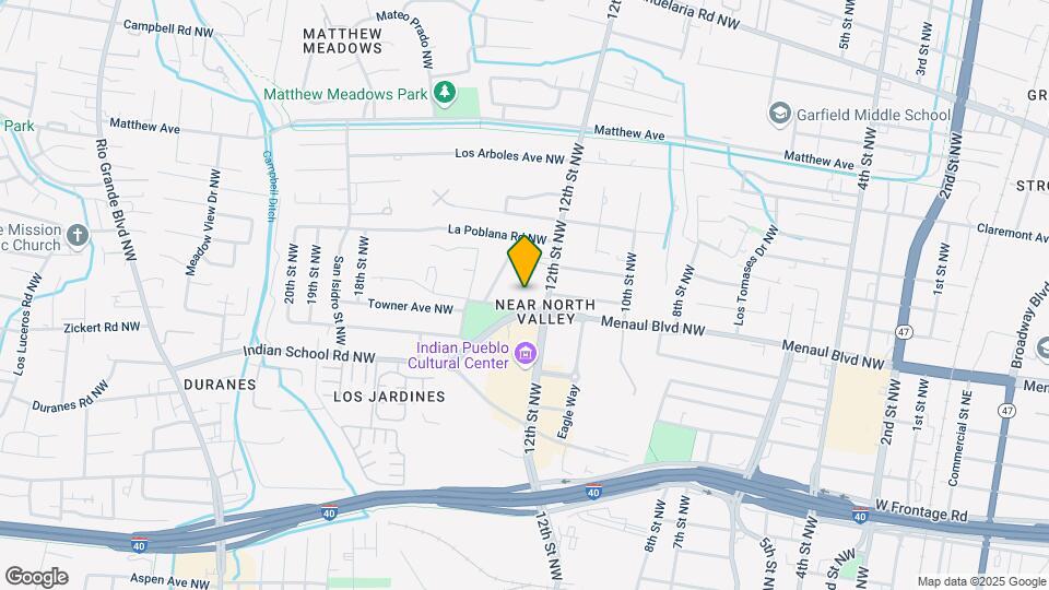 1229 Menaul Blvd NW Mapa y Detalles de la Ubicación
