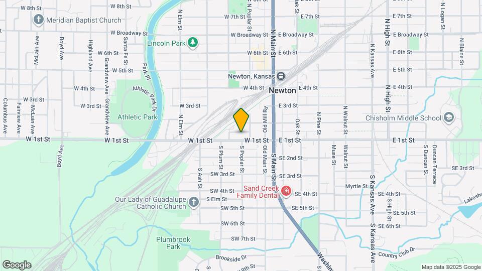 210 W 1st St Map and Location Details