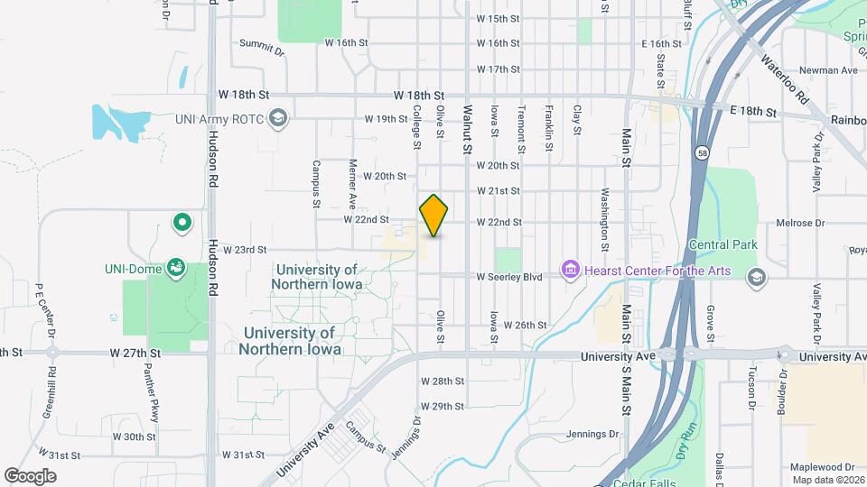 2221 Olive St-Unit -1 Map and Location Details