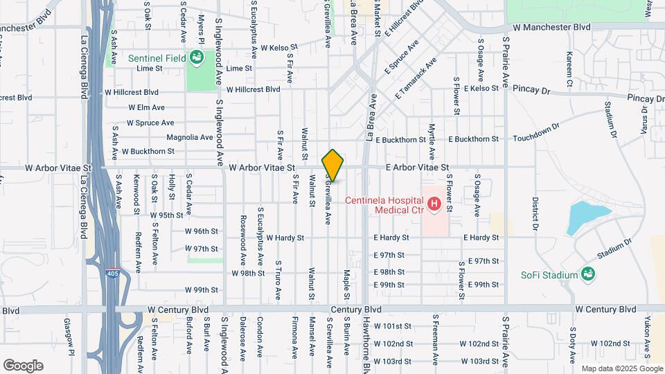 926 S Grevillea Ave Map and Location Details