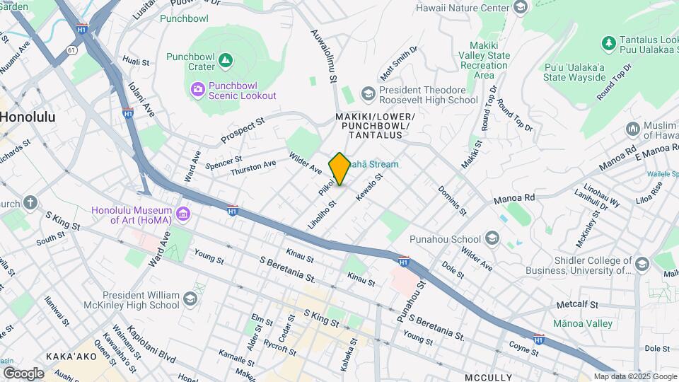 1554 Liholiho St Mapa y Detalles de la Ubicación