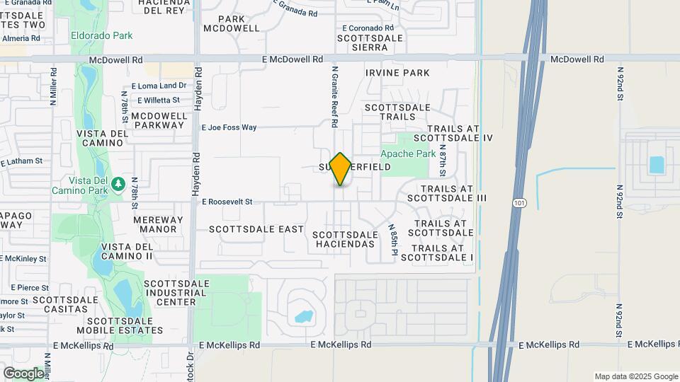 1023 N Granite Reef Rd Mapa y Detalles de la Ubicación