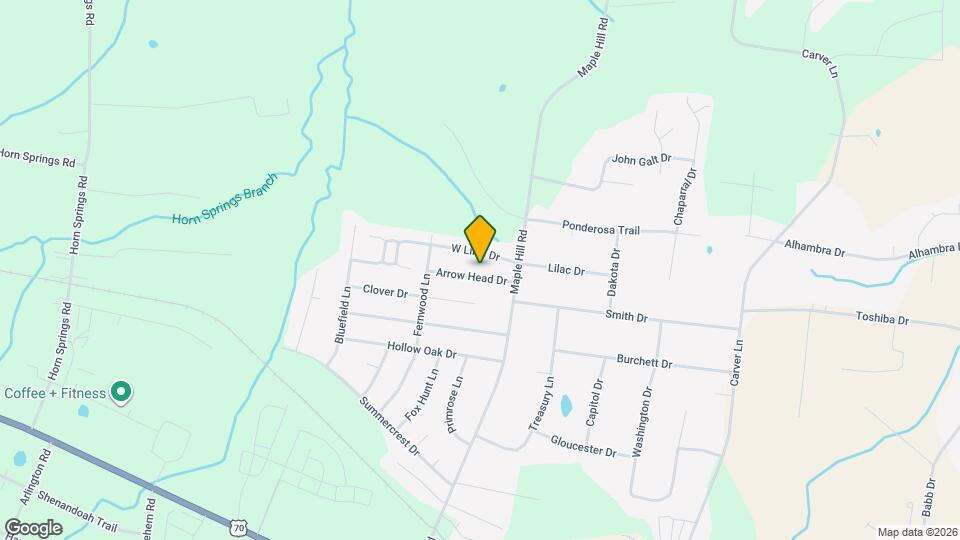 1707 Arrowhead Dr Mapa y Detalles de la Ubicación