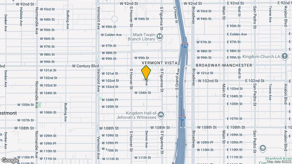600 W 102nd St Map and Location Details