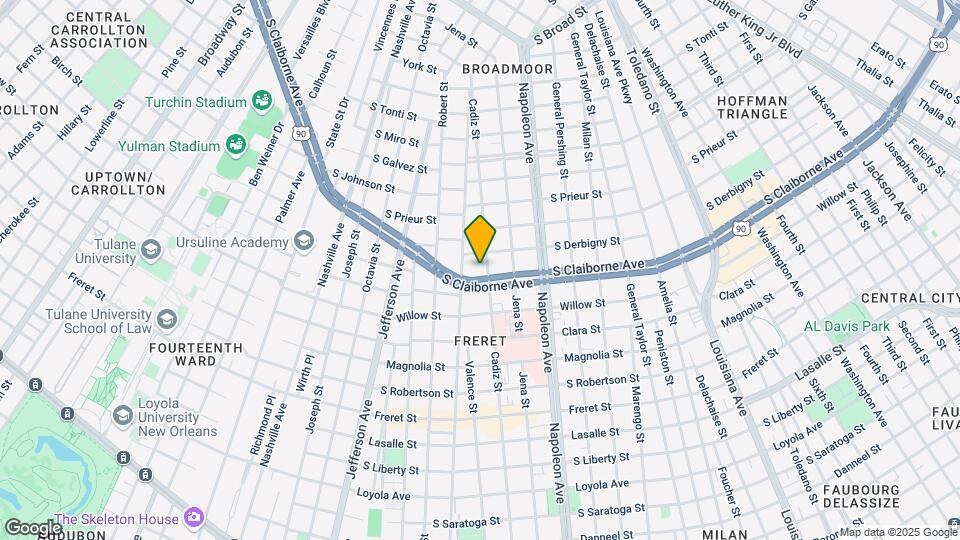 4609 S Claiborne Ave-Unit -4609 Downstairs Map and Location Details