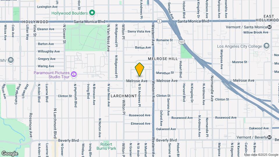 706 N St Andrews Pl Map and Location Details
