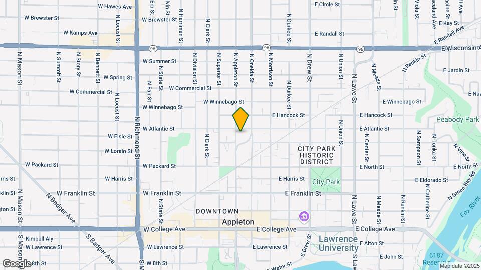 614 N Appleton St-Unit -614 1/2 N Appleton Map and Location Details