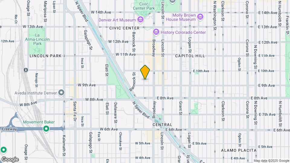 930 Acoma St Map and Location Details