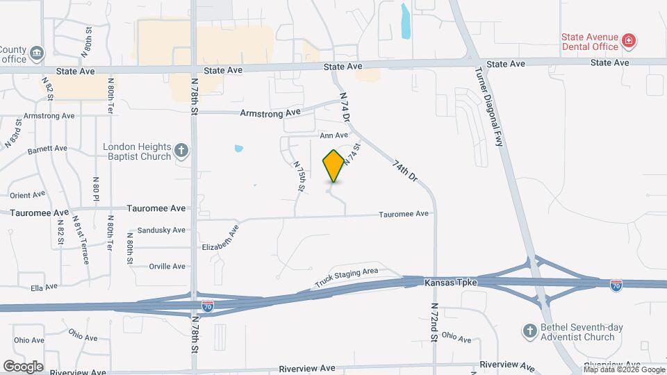 633 N 74 St Map and Location Details