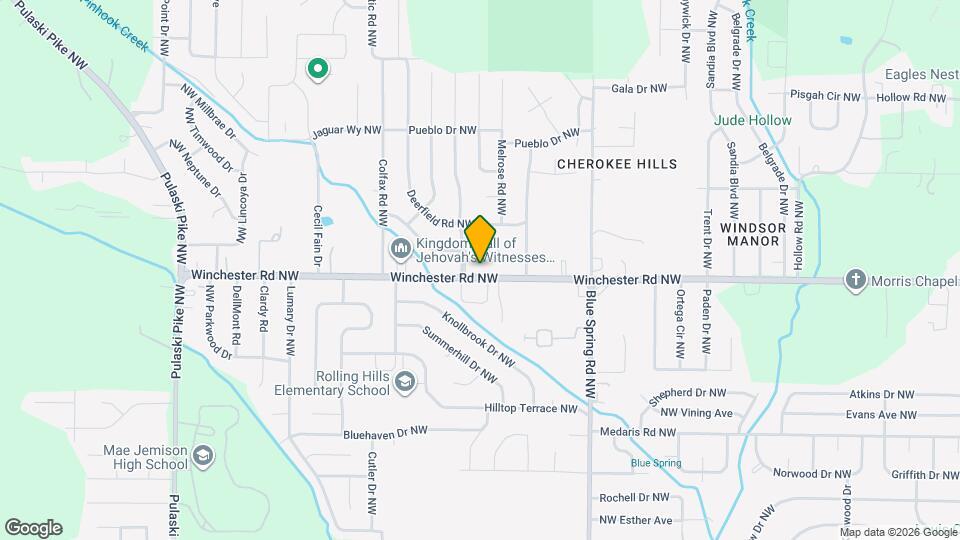 2718 Winchester Rd NW Mapa y Detalles de la Ubicación