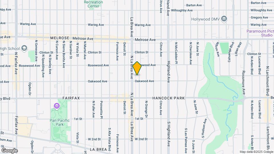 415 N Sycamore Ave Map and Location Details