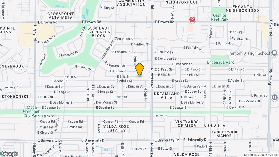 5913 E Ellis St Map and Location Details