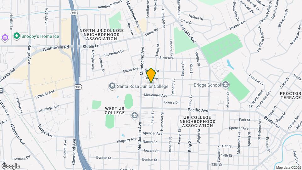 1625 Slater St Map and Location Details