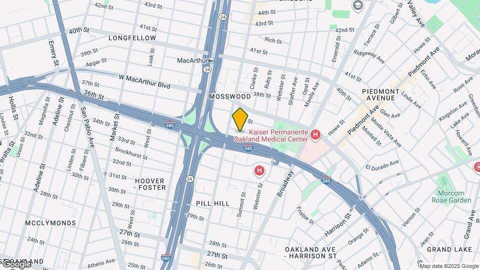 485 36th St Map and Location Details