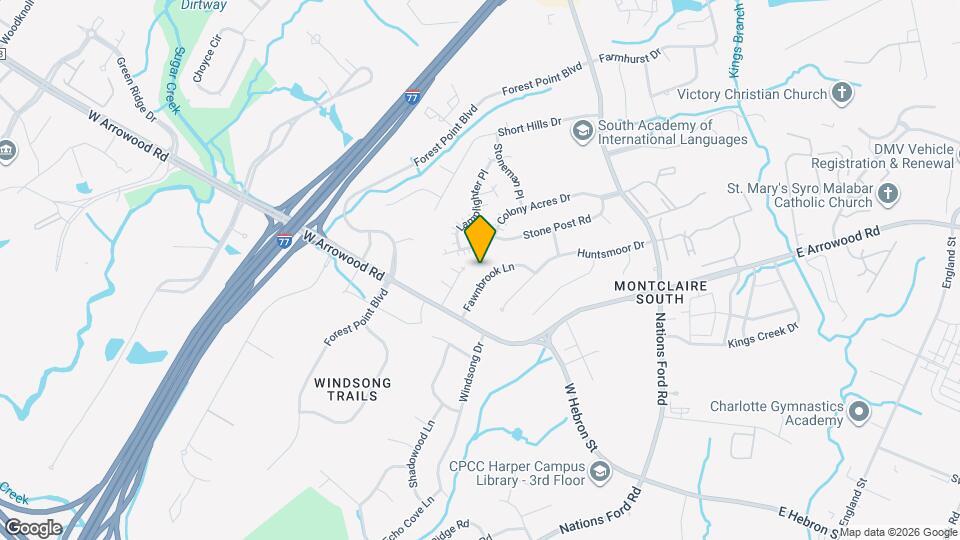 614 Fawnbrook Ln Mapa y Detalles de la Ubicación