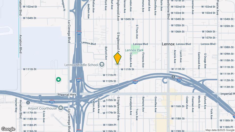 11035 S Inglewood Ave Mapa y Detalles de la Ubicación