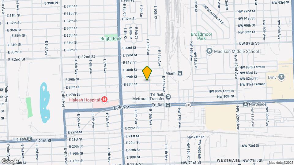 981 E 28th St, Unit A2 Map and Location Details