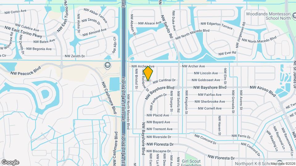 702 NW Orchid St Map and Location Details