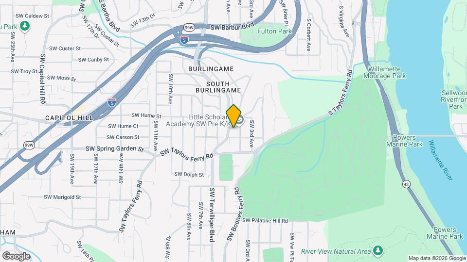 8316 SW Terwilliger Blvd Map and Location Details
