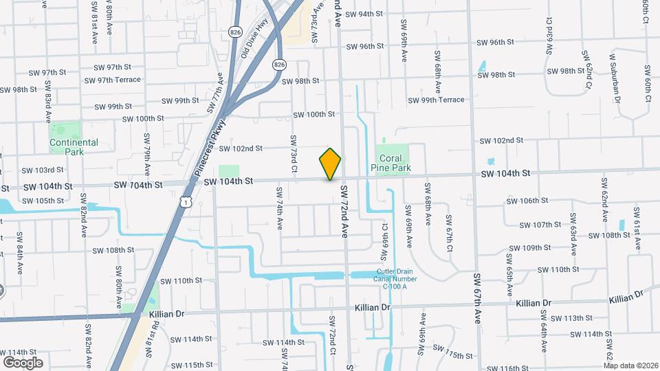 7230 SW 104th St Map and Location Details