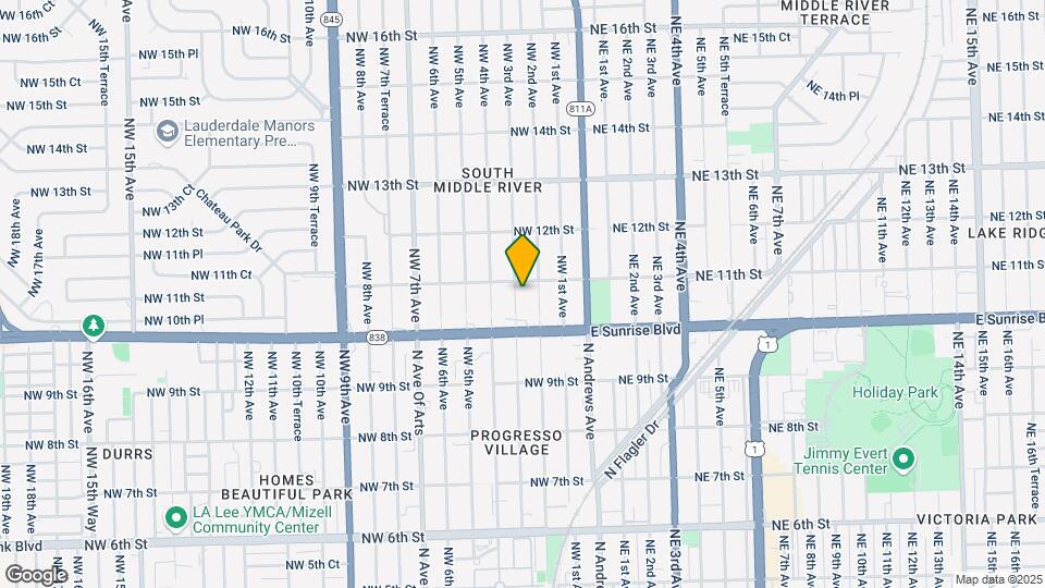 1038 NW 3rd Ave Map and Location Details