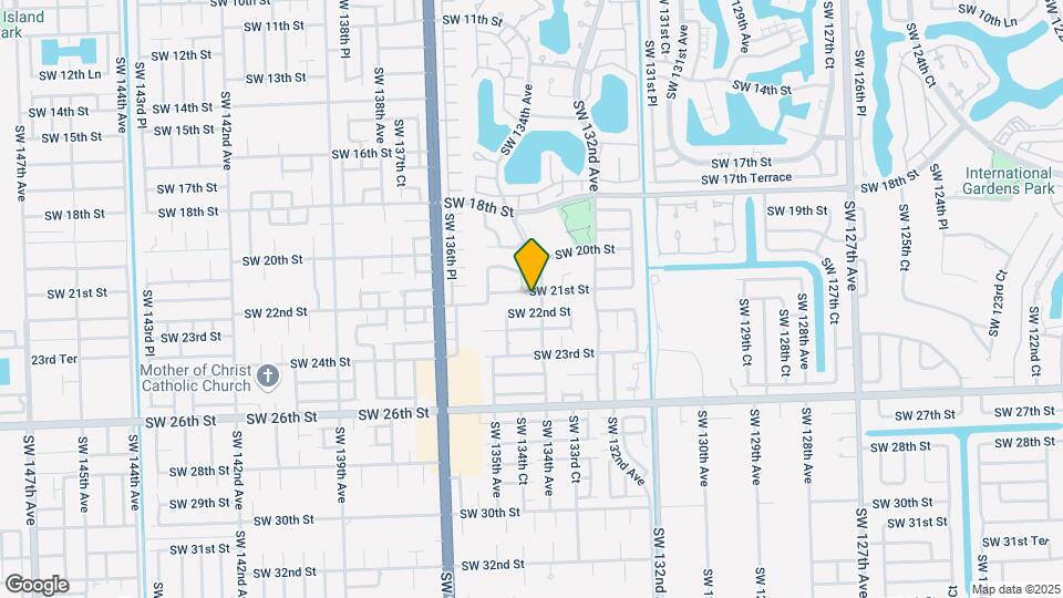 13410 SW 21st St Mapa y Detalles de la Ubicación