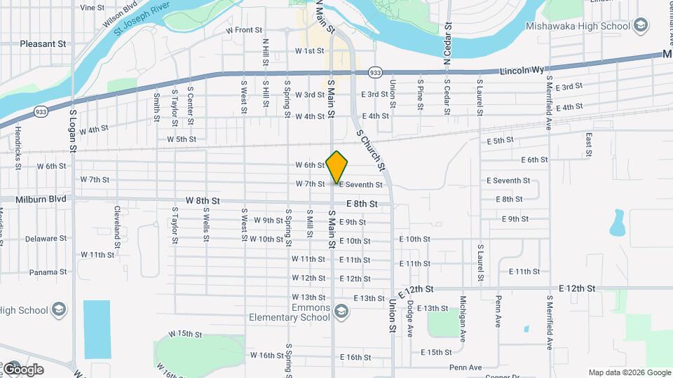 103 E Seventh St Map and Location Details