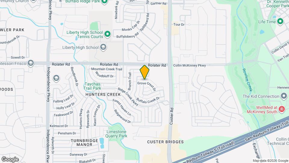 15704 Grove Crest Dr Map and Location Details