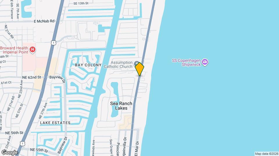 6000 N Ocean Dr Map and Location Details