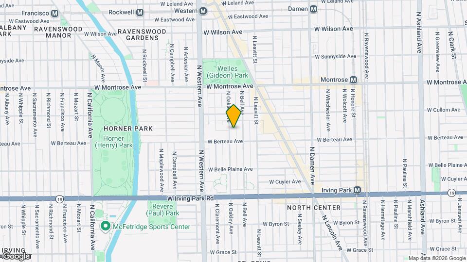 4223 N Oakley Ave Mapa y Detalles de la Ubicación