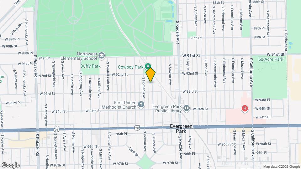 9224 S Turner Ave Map and Location Details