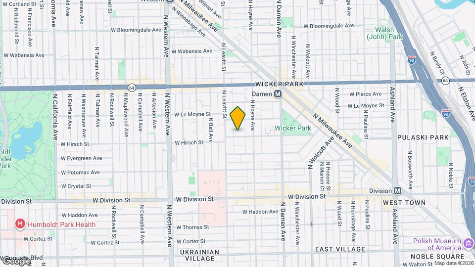 2132 W Schiller St Map and Location Details