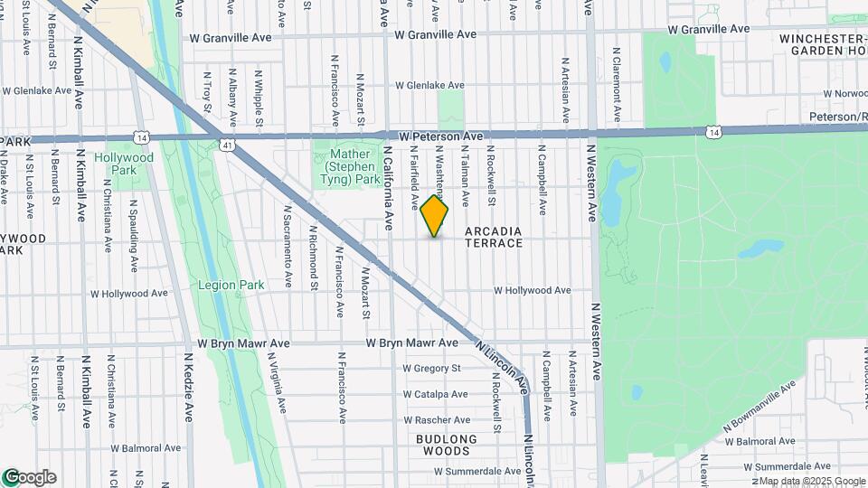 2703 W Ardmore Ave, Unit Garden East Map and Location Details