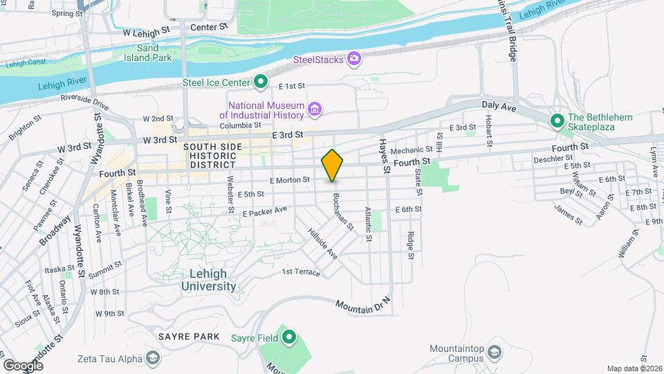 626 E 5th St Map and Location Details